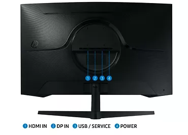 Samsung Monitor 32 cale LS32AG550EUXEN VA 2560x1440 16:9 1xHDMI/1xDP 1 (MPRT) zakrzywiony 165Hz Gaming