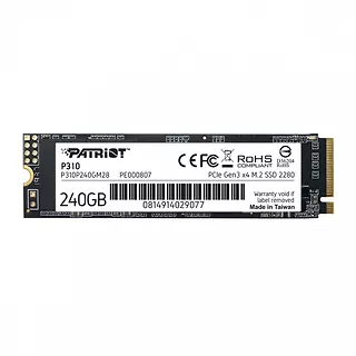 Patriot Dysk SSD P310 240GB M.2 2280 1700/1000 PCIe NVMe Gen3 x 4