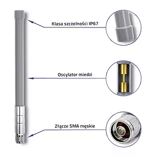 Qoltec Antena LoRa | 8dBi | Zewnętrzna