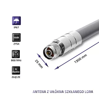 Qoltec Antena LoRa | 10dBi | Zewnętrzna