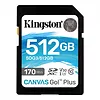 Kingston Karta pamięci SD 512GB Canvas Go Plus 170/90MB/s CL10 U3 V30