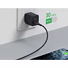 AUKEY CB-CL02 Black nylonowy kabel Lightning-USB C | USB Power Delivery USB-PD | 1.2m | certyfikat MFi Apple