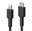 AUKEY CB-CL03 Black nylonowy kabel Lightning-USB C | USB Power Delivery USB-PD | 2m | certyfikat MFi Apple