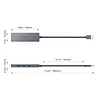 AUKEY CB-H36 aluminiowy HUB USB-A | Ultra Slim | 4w1 | 4xUSB 3.0 | 5Gbps