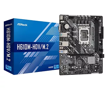 ASRock Płyta główna H610M-HDV/M2 s1700 2DDR4 DP/HDMI M.2 mATX