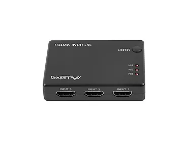 Lanberg Switch video 3 x HDMI + port micro USB Czarny