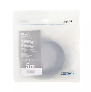 LogiLink Kabel HDMI 4K/60Hz aluminium 5m Czarny