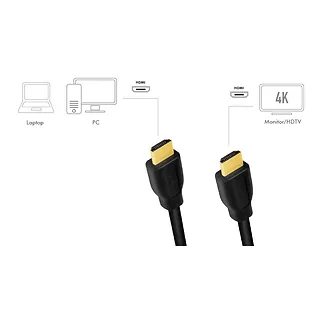 LogiLink Kabel HDMI 4K/60Hz, CCS 3m Czarny