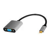 LogiLink Adapter USB-C do VGA, 1080p, aluminiowy 0.15m