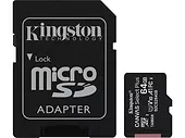 Kingston Karta pamięci microSD 64GB Canvas Select Plus 100MB/s Adapter