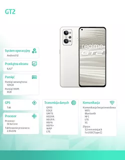 REALME Smartfon GT2 8/128 GB RMX3311 biały