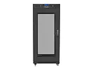 Lanberg Szafa instalacyjna RACK stojąca 19 15U 800X1000 czarna drzwi perforowane LCD( FLAT PACK)