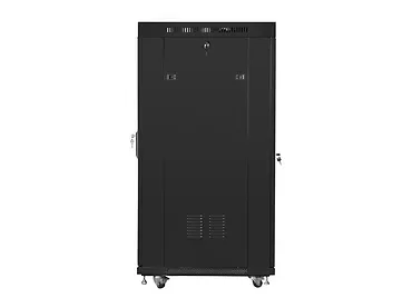 Lanberg Szafa instalacyjna RACK stojąca 19 15U 800X1000 czarna drzwi perforowane LCD( FLAT PACK)
