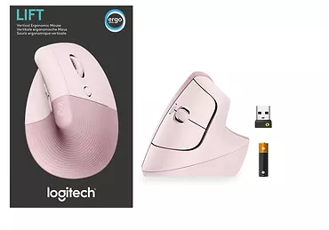 Logitech Mysz Lift Różowa 910-006478