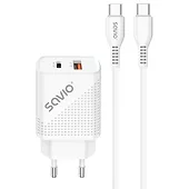 Ładowarka sieciowa + kabel Quick Charge, Power Delivery 3.0 18W SAVIO LA-05