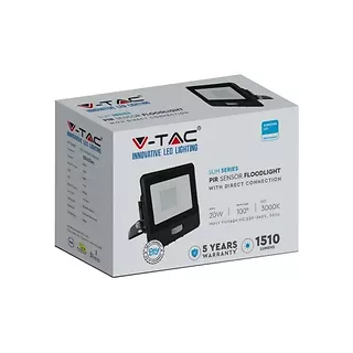 V-tac Projektor LED 20W 6500K 1510lm Czarny