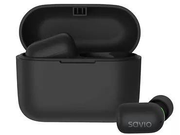 Słuchawki bezprzewodowe Bluetooth SAVIO TWS-09 bateria 8h etui powerbank 24h