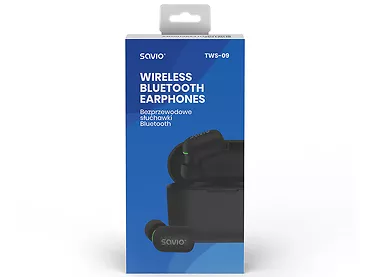 Słuchawki bezprzewodowe Bluetooth SAVIO TWS-09 bateria 8h etui powerbank 24h