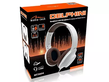 Słuchawki Media-Tech MT3604 Delphini z mikrofonem do laptopów i innych urządzeń mobilnych
