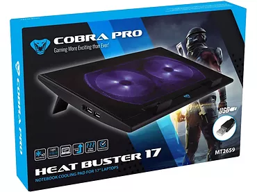 Media-Tech HEAT BUSTER 17 Gamingowa podstawka chłodząca do laptopów MT2659