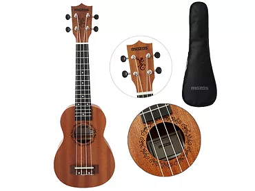 Drewniane sopranowe ukulele Mozos UKU-SET-GECKO