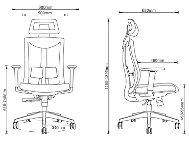 Fotel ergonomiczny biurowy Mozos ERGO-F