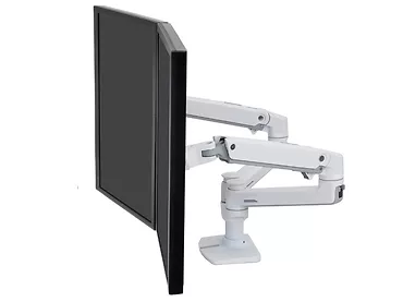 Ergotron LX Dual dwu ramienny uchwyt biurkowy na dwa monitory (biały)