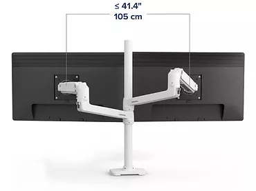 Ergotron LX Dual Stacking Arm uchwyt biurkowy na dwa monitory z wysokim punktem montazowym (biały)