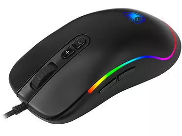 Mysz gamingowa Sades Revolver RGB czarno-niebieska