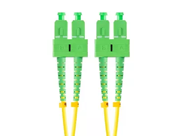 Lanberg Patchcord światłowodowy Sm Sc/Apc-Sc/Apc Duplex 3.0mm 2m żółty