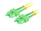 Lanberg Patchcord światłowodowy Sm Sc/Apc-Sc/Apc Duplex 3.0mm 2m żółty