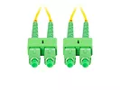 Lanberg Patchcord światłowodowy Sm Sc/Apc-Sc/Apc Duplex 3.0mm 2m żółty