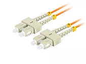 Lanberg Patchcord światłowodowy Mm Sc/Upc-Sc/Upc Duplex 3.0mm 2m pomarańczowy