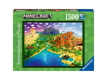 Puzzle 2D 1500 elementów: World of Minecraft