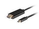 Lanberg Kabel USB-C(M)-> HDMI(M)1M 4K 60HZ czarny