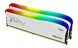 Kingston Pamięć DDR4 Fury Beast RGB 32GB(2*16GB)/3200 CL16 biała