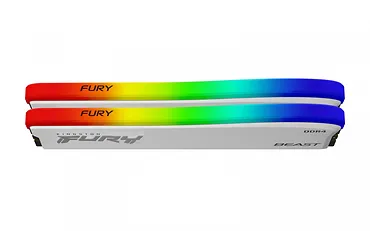 Kingston Pamięć DDR4 Fury Beast RGB 32GB(2*16GB)/3200 CL16 biała