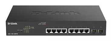 D-Link Przełącznik DGS-1100-10MPV2 Switch 8GE PoE+ 2SFP