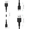 AUKEY CB-CA2 OEM Kabel nylonowy Quick Charge USB C-USB A | FCP | AFC | 2m | 5 Gbps | 3A | 60W PD | 20V