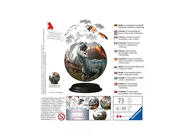 Ravensburger - Puzzle 3D Kula Jurassic World 72 elem. 117574