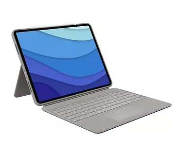 Logitech Etui z klawiaturą Combo Touch iPad Pro 12,9 cala 5 generacji piaskowy UK