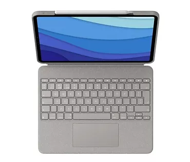 Logitech Etui z klawiaturą Combo Touch iPad Pro 12,9 cala 5 generacji piaskowy UK