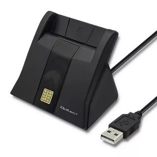 Qoltec Inteligentny czytnik chipowych kart ID | USB 2.0 | Plug&play