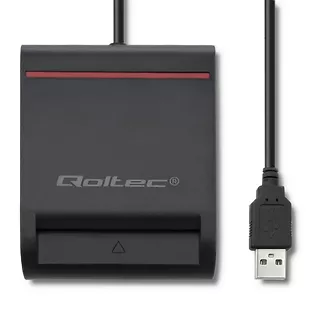 Qoltec Inteligentny czytnik chipowych kart ID | USB2.0 | Plug&play