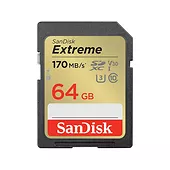 SanDisk Karta pamięci Extreme SDXC 64GB 170/80 MB/s V30 UHS-I U3