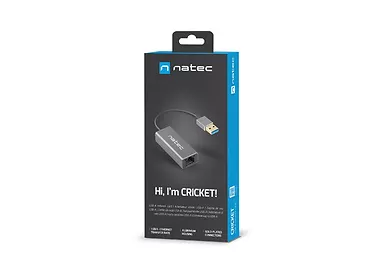 Natec Karta sieciowa Cricket USB 3.0 - RJ-45 1Gb na kablu