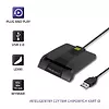 Qoltec Inteligentny czytnik chipowych kart ID SCR-0634 | USB typu C