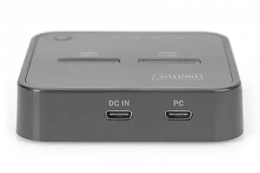 Digitus Podwójna stacja dokująca do dysków SSD M.2 NVMe z funkcją klonowania offline, USB-C, Czarna