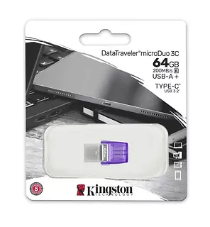 Kingston Pendrive Data Traveler MicroDuo 3C G3  64GB USB-A/USB-C