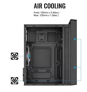 AeroCool Obudowa CS-109 Black RGB USB 3.0 Mini Tower